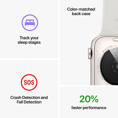 Apple Watch SE 2nd Generation (GPS) 44mm Aluminum Case with White Sport Band - M/L - Silver - MNTJ3LL/A - Image 5