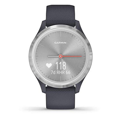 Garmin vivomove 3s Hybrid Smartwatch Silver with Granite Blue Bnad - 010-02238-00 - Image 2