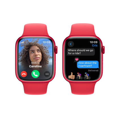 Apple Watch Series 9 (GPS + Cellular) 45mm Aluminum Case with RED Sport Band - S/M - (PRODUCT)RED - MRYE3LL/A - Image 3