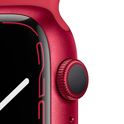 Apple Watch Series 7 (GPS) 45mm RED Aluminum Case with RED Sport band - MKN93LL/A - Image 2