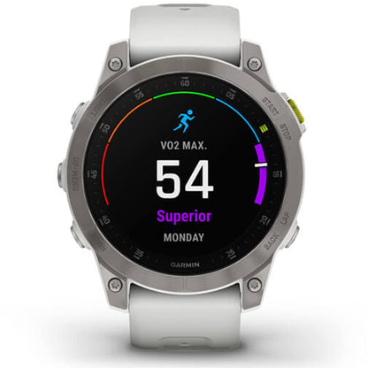Garmin - epix Gen 2 GPS Smartwatch 47mm Fiber-reinforced polymer -White Titanium - 010-02582-20 - Image 5