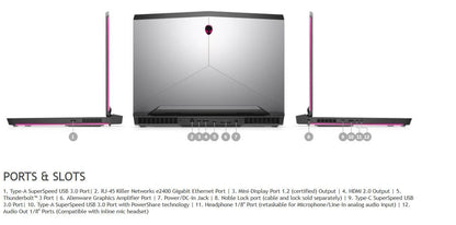 Alienware 17 R4 17.3 Gaming Laptop - Intel Core i7-7700HQ - 8GB RAM - GTX 1060 - 1TB HDD - Epic Silver - Image 6
