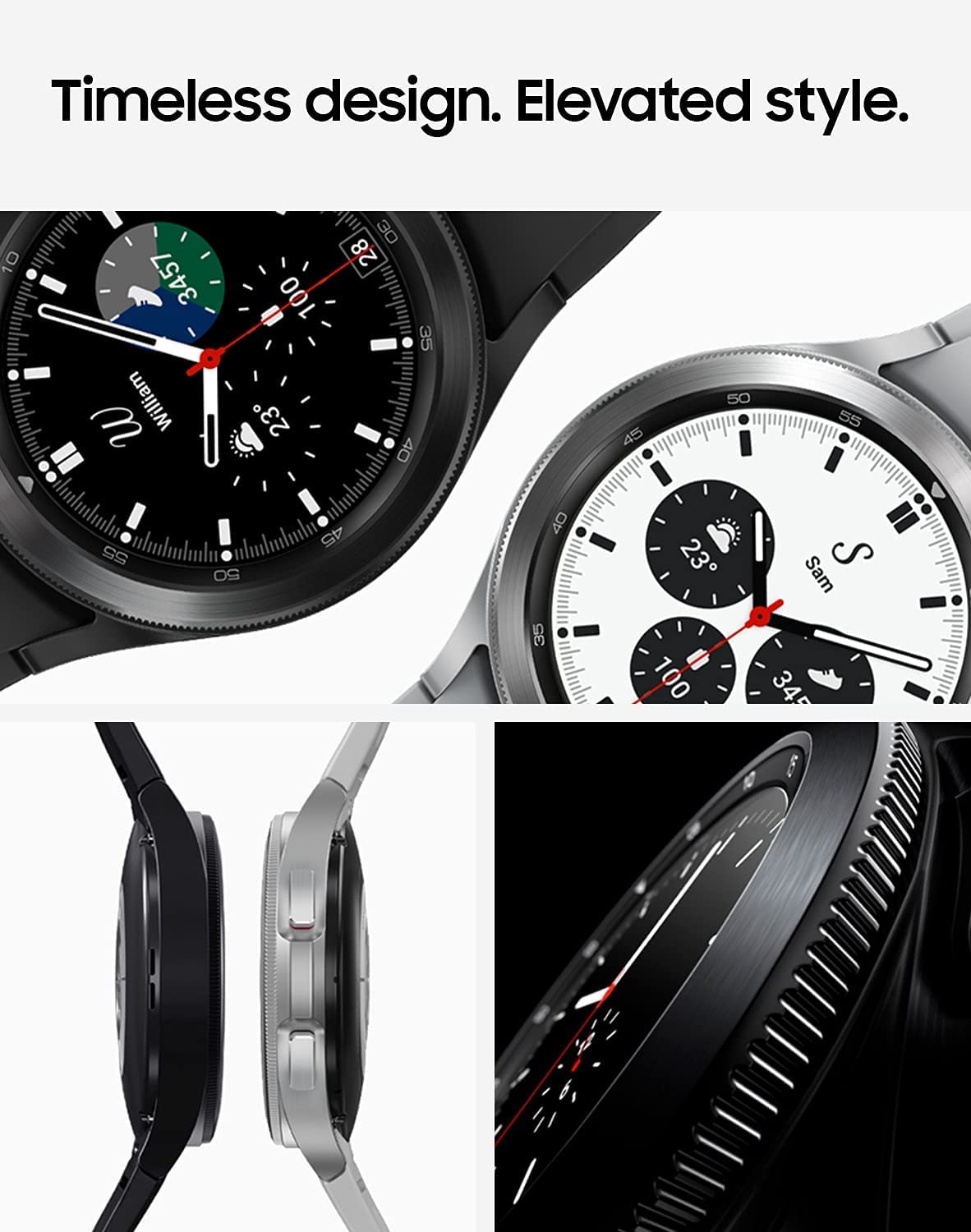 Samsung Galaxy Watch 4 Classic Stainless Steel Smartwatch 46mm LTE - Silver - SM-R895UZSVXAA - Image 4
