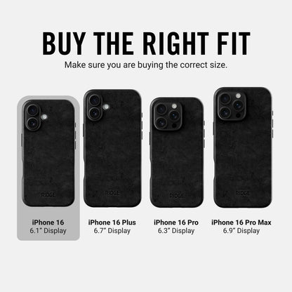 Everyday Phone Case - iPhone 16 - Midnight Black Leather - Image 9