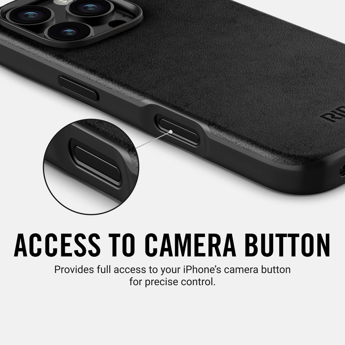 Everyday Phone Case - iPhone 16 Plus - Midnight Black Leather - Image 10