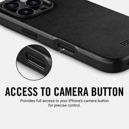 Everyday Phone Case - iPhone 16 Plus - Midnight Black Leather - Image 10