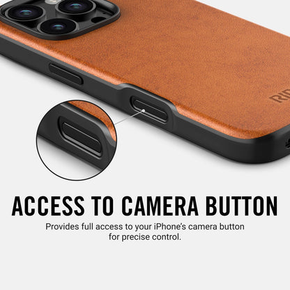 Everyday Phone Case - iPhone 16 Plus - Tobacco Brown Leather - Image 10