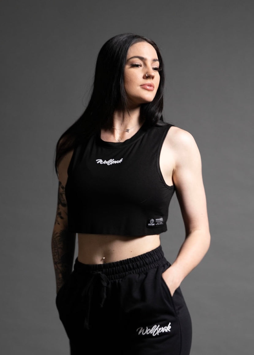Women's Script Cropped Tank (SALE) - Image 7