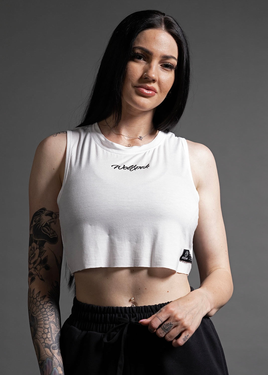 Women's Script Cropped Tank (SALE)