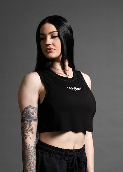 Women's Script Cropped Tank (SALE) - Image 5