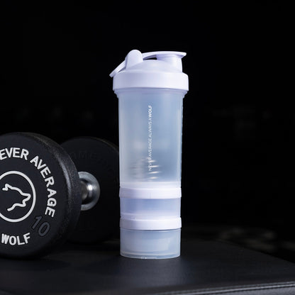 Arctic White Shaker Bottle With Storage Compartments - Image 2