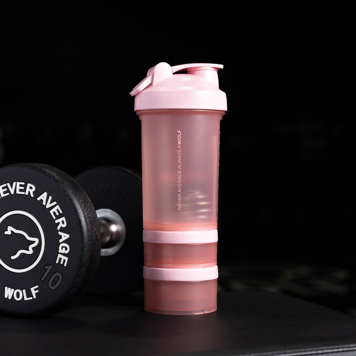 Pink Shaker Bottle With Storage Compartments - Image 3