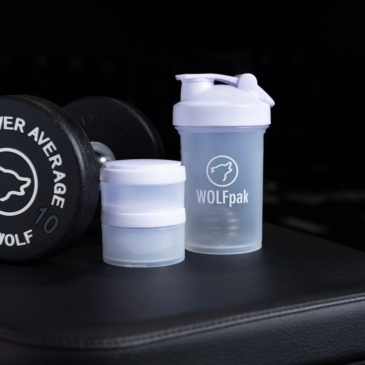 Arctic White Shaker Bottle With Storage Compartments - Image 3